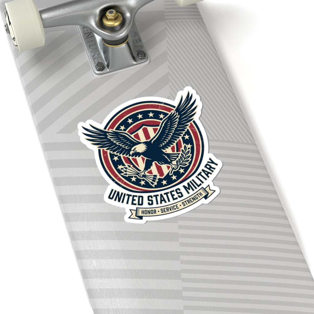 United States Military Eagle Kiss-Cut Sticker | Patriotic Emblem