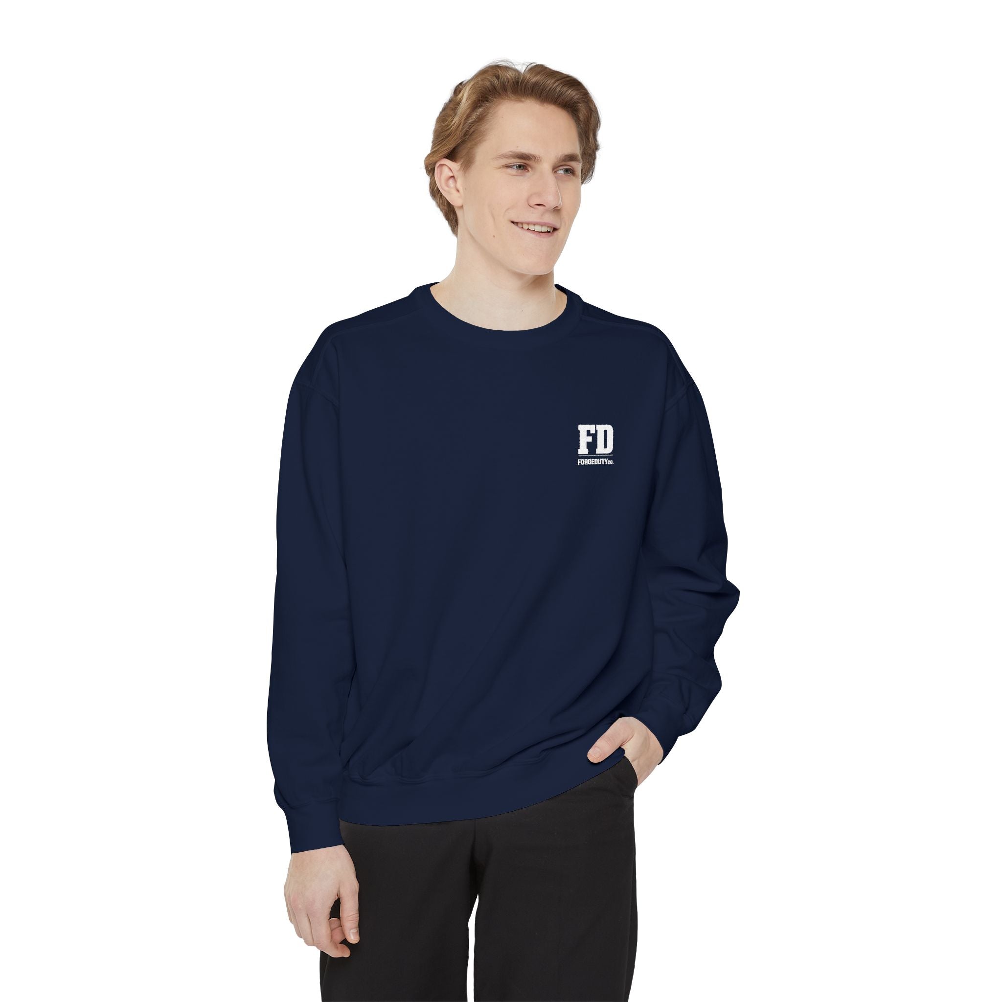 FD Forestry Co. logo Sweatshirt | Minimal Pocket Chest Graphic