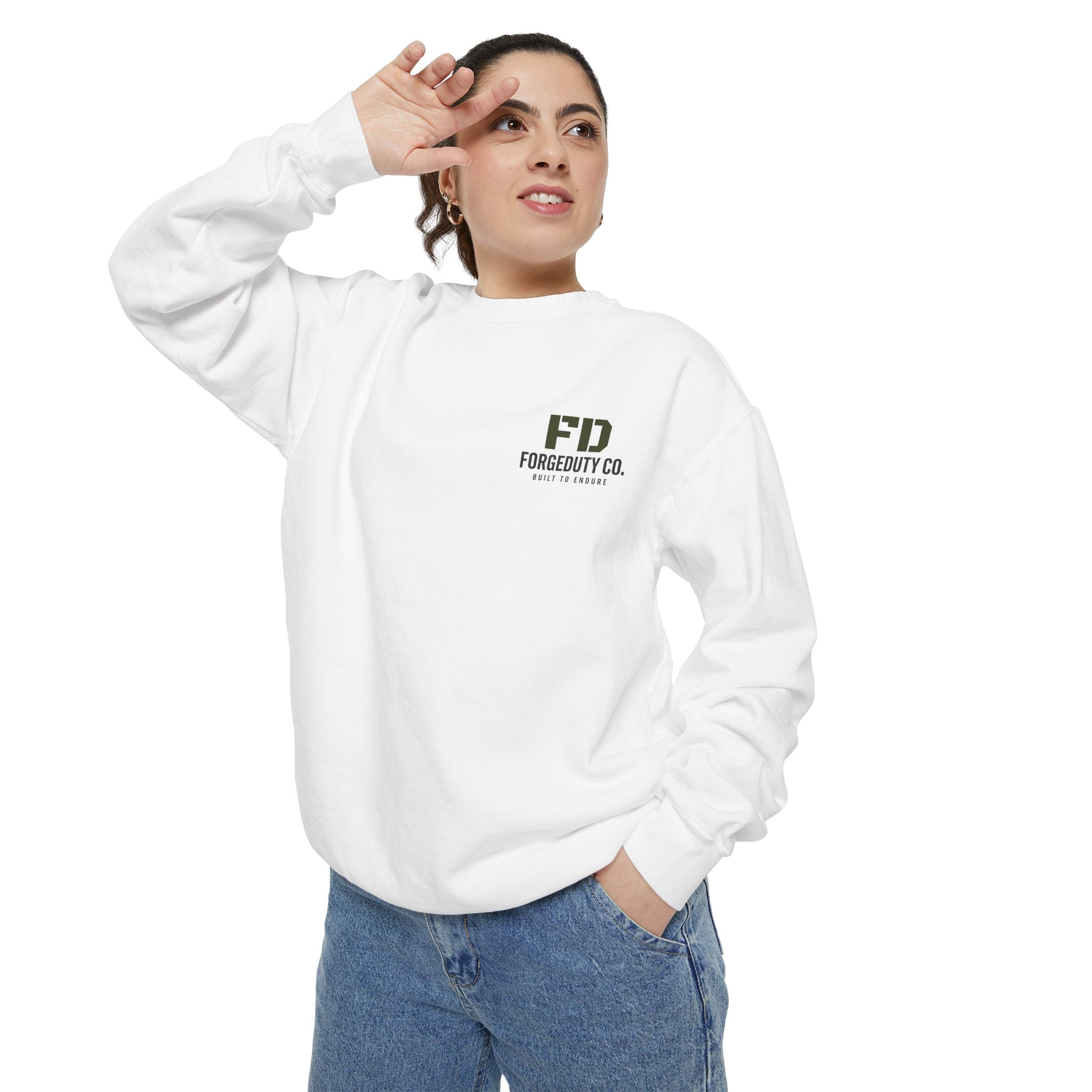 FD Forestry Co. logo Sweatshirt | Minimal Pocket Chest Graphic