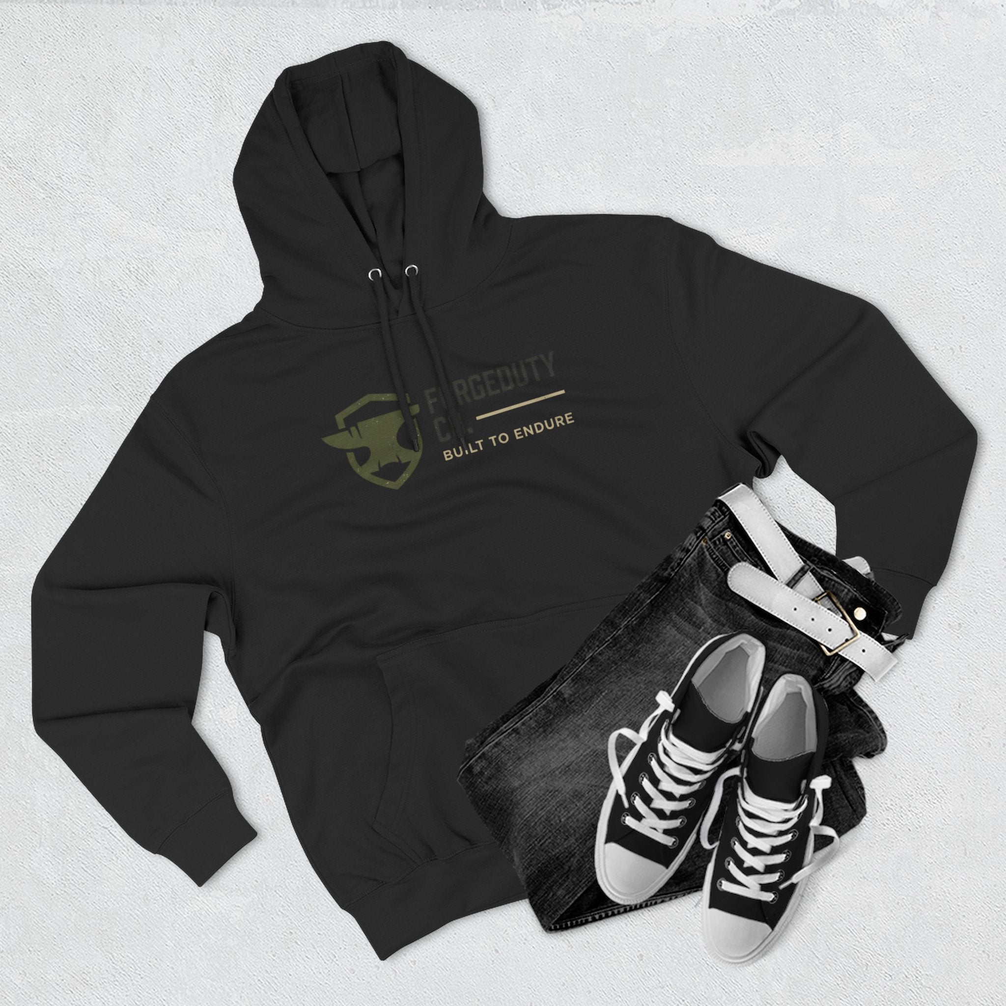 Forgeduty FD Shield Logo Hoodie | Tactical Flag Design