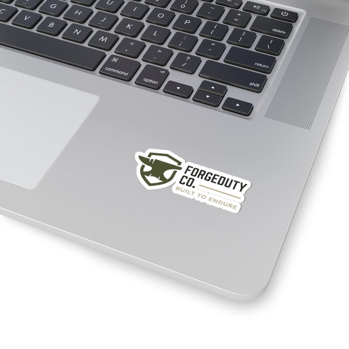 Forgeduty Co. logo Kiss-Cut Sticker | Built to Endure laptop decal