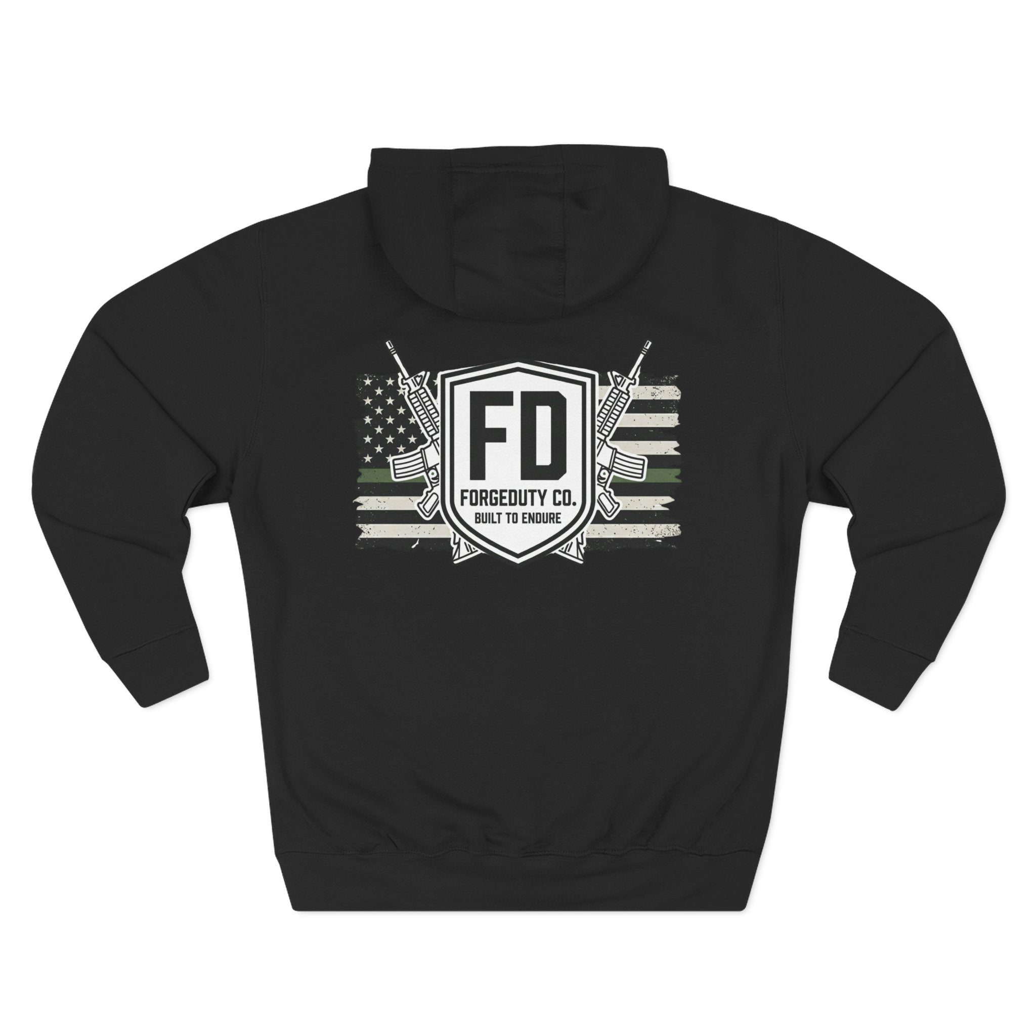 Forgeduty FD Shield Logo Hoodie | Tactical Flag Design