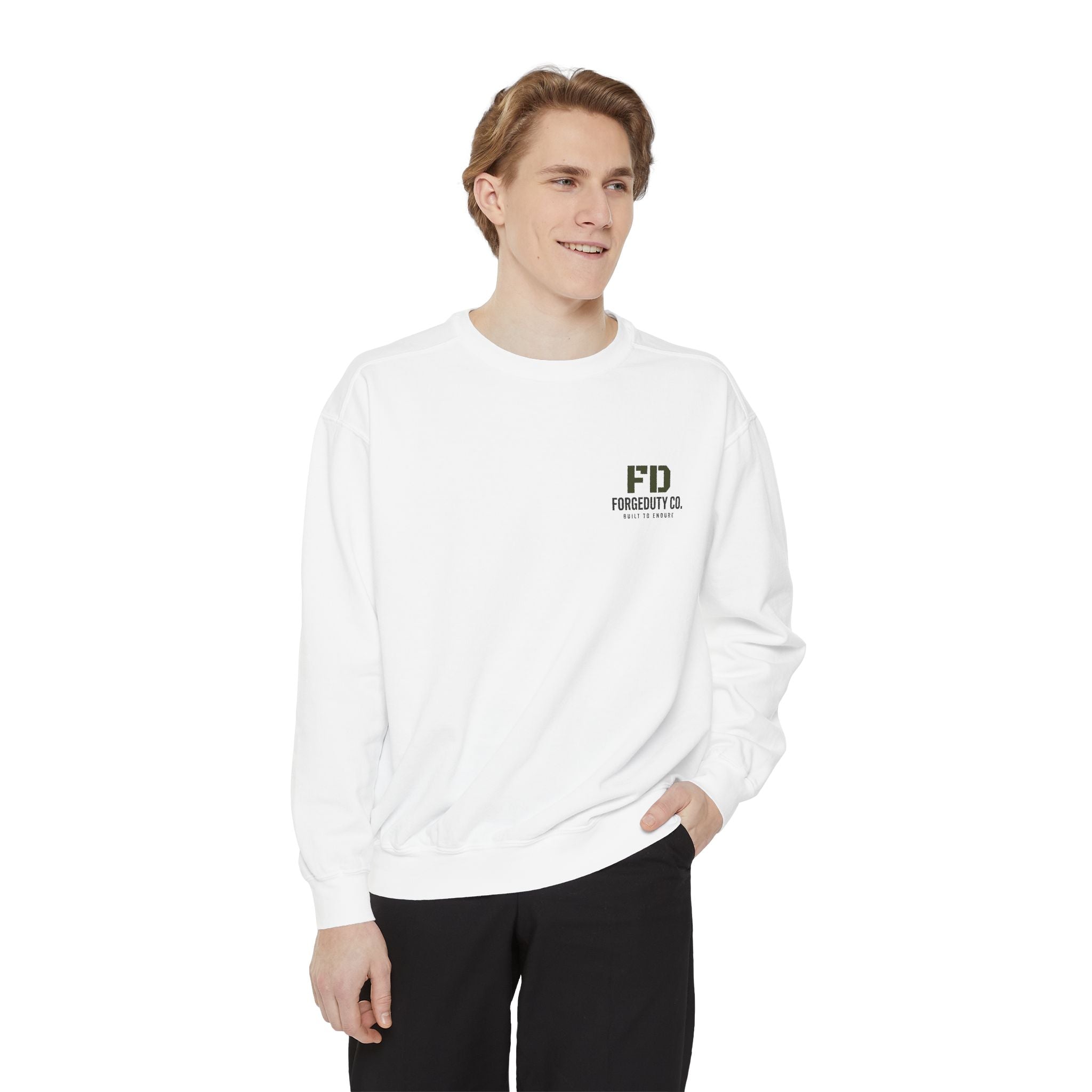 FD Forestry Co. logo Sweatshirt | Minimal Pocket Chest Graphic