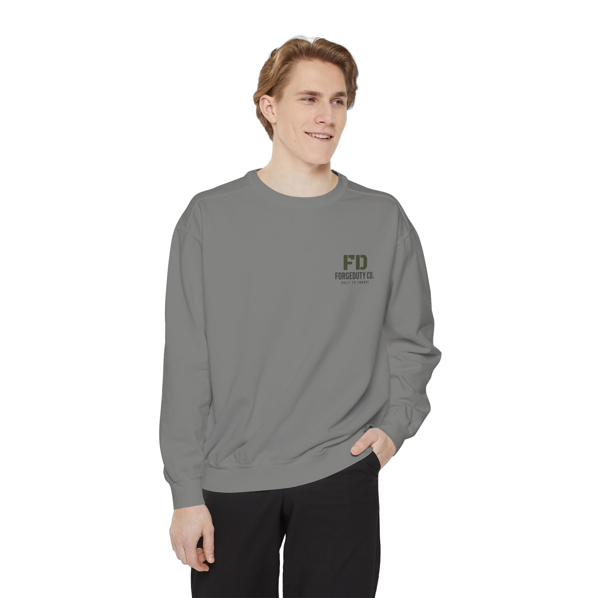 FD Forestry Co. logo Sweatshirt | Minimal Pocket Chest Graphic