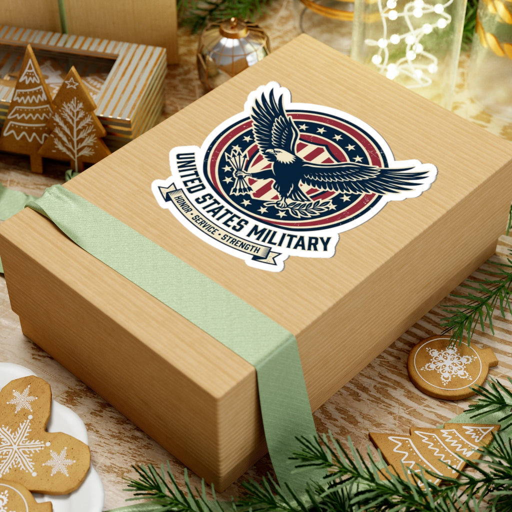 United States Military Eagle Kiss-Cut Sticker | Patriotic Emblem