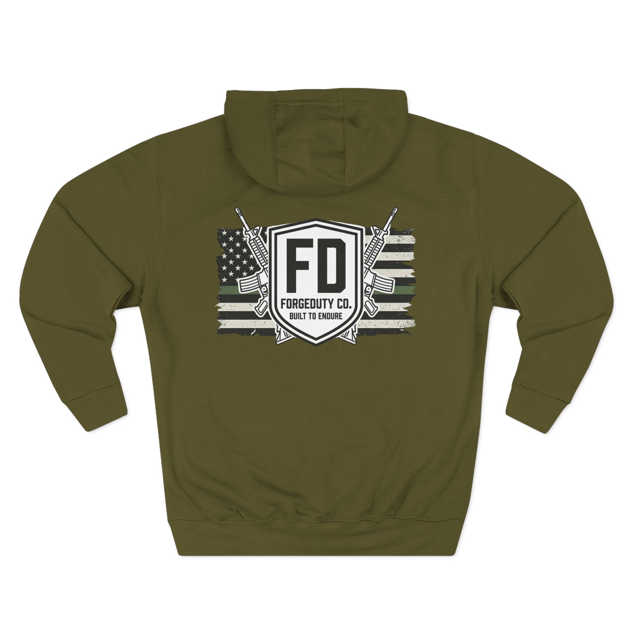 Forgeduty FD Shield Logo Hoodie | Tactical Flag Design