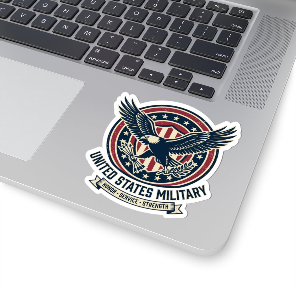 United States Military Eagle Kiss-Cut Sticker | Patriotic Emblem