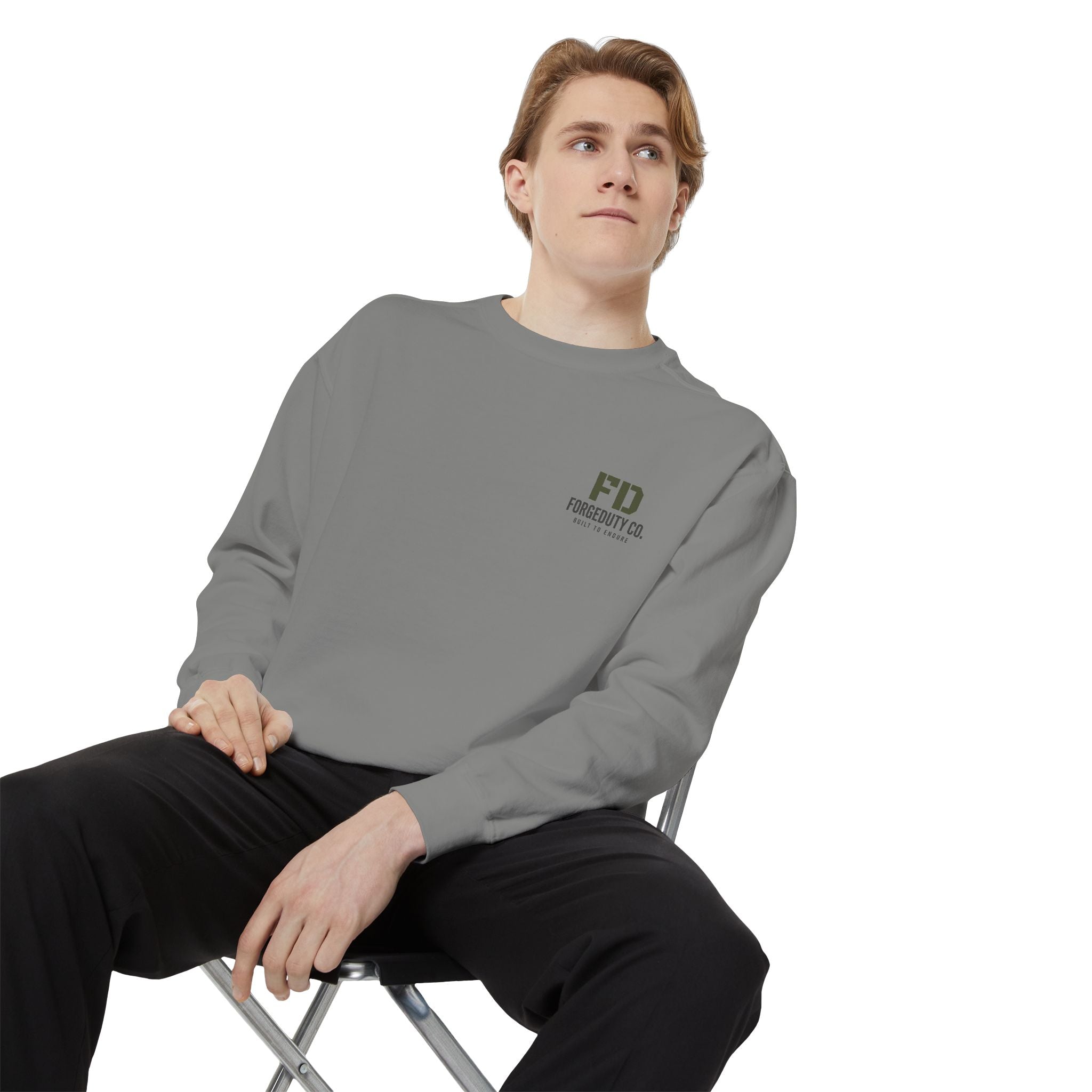 FD Forestry Co. logo Sweatshirt | Minimal Pocket Chest Graphic