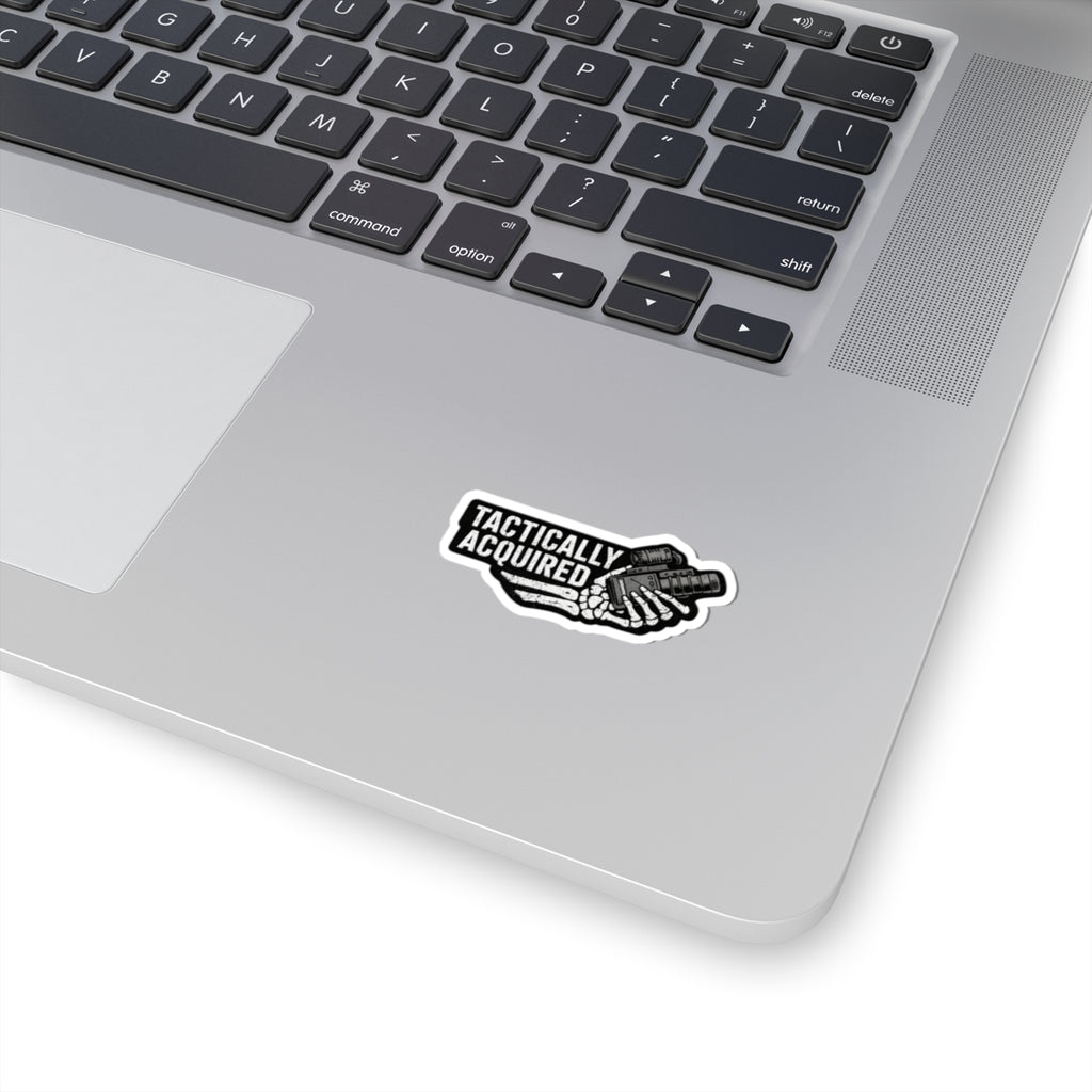 Tactically Acquired Sticker Skeleton Hand Holding Gear Kiss-Cut Decal