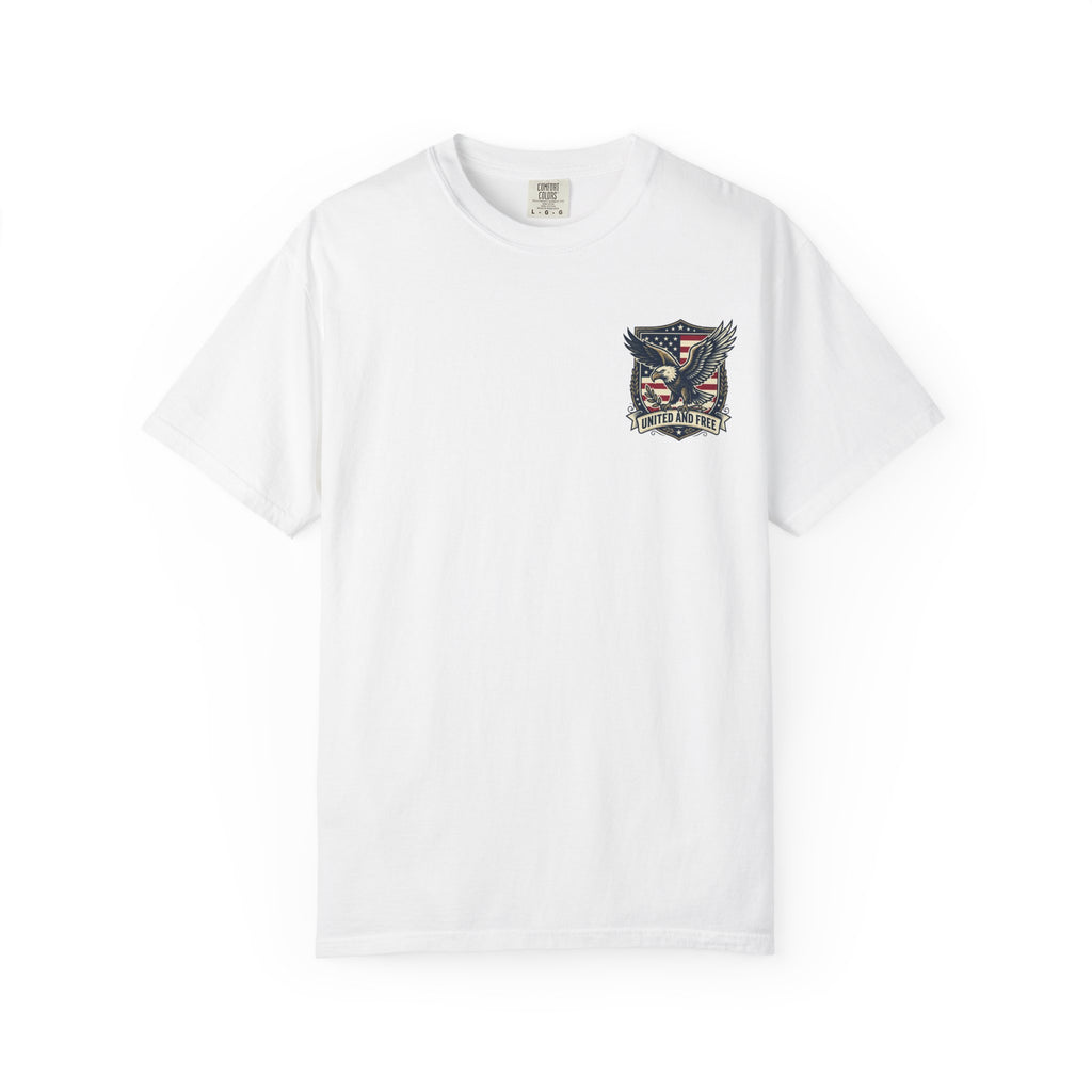 United States Military Eagle Crest T-Shirt | American Flag Shield